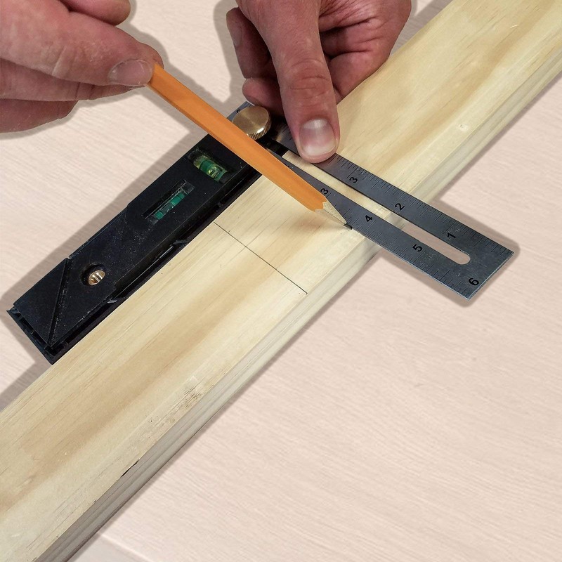 Milescraft 8406 Exactor - 9-in-1 Multi-Purpose, Measuring and Marking Tool