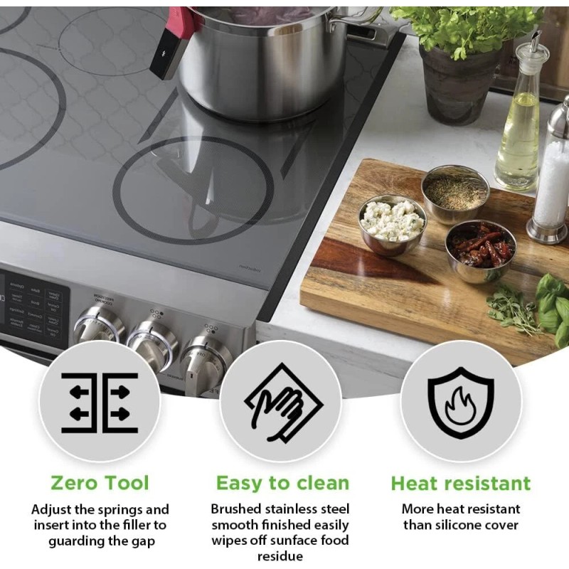 Stove Gap Covers Stainless Steel stove gap filler range trim
