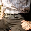 7L SIETE LEGUAS Cinturón Vaquero Sillero Negro Talla 32 Est.
