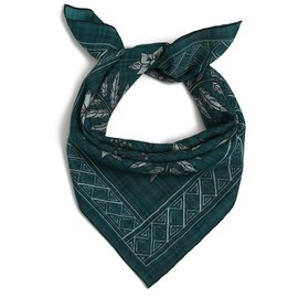 THENEXTLOVE Soft Cotton Viscose Bandana 22''x22'' for Women and Men Multi-purpose Headband Hair Scarf Handkerchief as Gifts(A6-Dark Green)