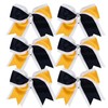 Cheerleader Bows 8 Inch 3 Colors 2 Layers 6 Pcs