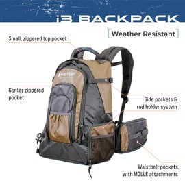 FROGG TOGGS Fishing Sling Pack, Easy Hands-Free Fishing Tackle Storage Bag with Water Bottle Pocket