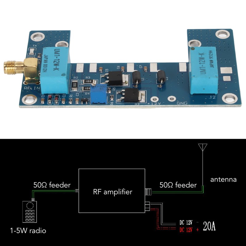 RF Amplifier Board Transceiver Circuit Radio Frequency Walkie Talkie PCB