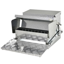 Automatic Chicken Poultry Feeder, 25 lbs Capacity, Weatherproof, Galvanized Steel & Aluminum Build