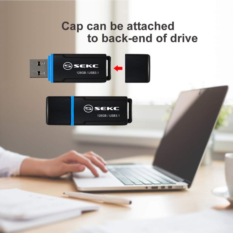 SEKC 128GB USB 3.1 Flash Drive - SDU50BK128G, Black