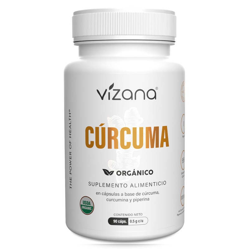 VIZANA NUTRITION | Cúrcuma Organica c/Piperina y Curcumina en Cápsulas