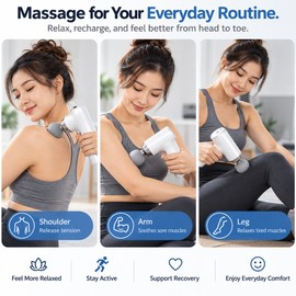 Portable Massage Gun for Full Body Use – 4 Interchangeable Heads & LED Display for Home, Office, Fitness and Travel