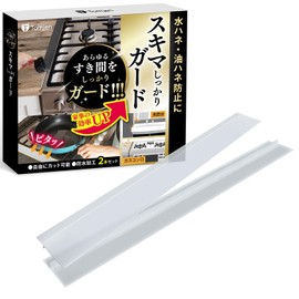 Gap Guard (Easy to Place & Wash) Washbasin Gap Washer for Water Splash Prevention, Stove Filling, Gap Guard for Washbasins and Stoves, Gap Washer, Splash Prevention, Set of 2 (Translucent 20.9 inches