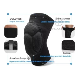 Dolores 2pcs Rodillera Elastica De Compresion Gym Correr Con Esponja
