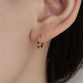 Gold&Deer 14K Goldfield Mini Private One-Touch Ring Earrings Yellow Gold / 골드앤디어 14K 골드필드 미니 민자 원터치 링귀걸이 옐로우골드