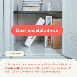 Home in Bold Metal Adjustable Locker Shelf | Heavy Duty Powder-Coated Steel Locker Organizer for School & Gym (Matte Black)