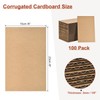 MECCANIXITY 100 Pack 9" x 6" Corrugated Cardboard Sheets 1/8"