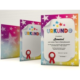 Certificate Paper "Best Kids" for Children and Teenagers for Certificates DIN A4 190 g/m² Free Print Templates Certificate Paper Blank Certificate (10)