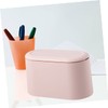 Operitacx 1pc Mini Desktop Trash Can Pink Simple Design Press