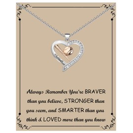 BNQL Softball Necklace Softball Gifts Jewelry Softball Lover Gifts for Softball Players Softball Charm Necklace (soft ball necklace)