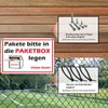 Paketbox Sign 20 x 30 cm Pakete bitte in die