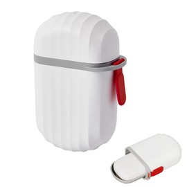 Soap Dish Holder with Lid, Leakproof and Waterproof Travel Soap Case with Drainage, Portable Sealed Shower Soap Box, Perfect for Bathroom Shower, Travel, Camp, Gym, Outdoor (Vertical-White)