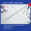 Better Office Products Triangular Ruler, 12 inch Metal Ruler, Triple