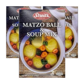 Streit's Matzo Ball & Soup Mix - Kosher Certified, Suitable for Passover, No MSG Added, Just Add Eggs & Oil, Vegan-Friendly, Family Owned (4.5oz, Pack of 3)