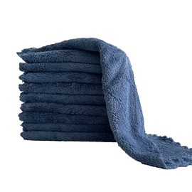 Cozy Manor Microfiber Face Cloth Reusable Makeup Remover Cloth Facial Cleansing Towel Ultra Soft Face Washcloth 11ihch x 11inch 10pack Navy blue
