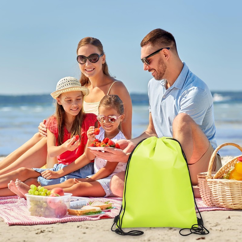 Pack of 2 Drawstring Cooler Bag Cooler Bag Backpack Reusable