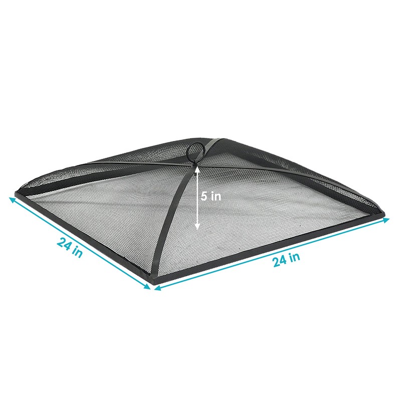 Sunnydaze Heavy-Duty Steel Mesh Fire Pit Spark Screen Cover -