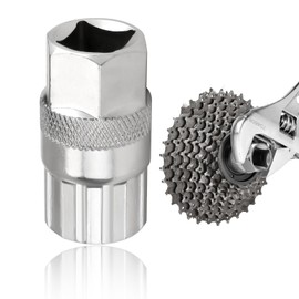 Nazaz Bicycle Cassette Puller Freewheel Removal Tool Compatible with Shimano Sram Sunrace 6 7 8 9 10 11 Speed Carbon Steel 20x44.8mm