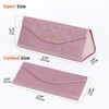 ELVENZA Glasses Case Foldable Sunglasses Case with Cleaning Cloth, Glasses