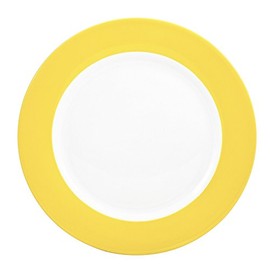Ritzenhoff & Breker Doppio Dessertteller, 1 Stück, Kuchenteller, Frühstücksteller, Porzellan, Sonnengelb, Ø 20 cm, 565058