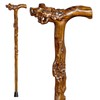 ispuoocti Wooden Walking Cane, Hand-Carved Wood Walking Cane for Men