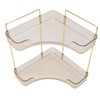 2 Tier Corner Bathroom Countertop Organizer Space Saving Easy Assembly