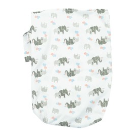 MuslinZ Wet Bag Mucky Bag 28x43cm, Spacious PUL Fabric with Zip and Loop (Elephant)