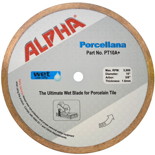 8" Alpha Porcellana Wet Diamond Blade 5/8" Arbor