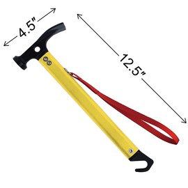 Eurmax Hiking Camping Hammer Aluminum with Hook,Lightweight Multi-Function Tent Hammer Stake for Outdoorï¼Yellowï¼