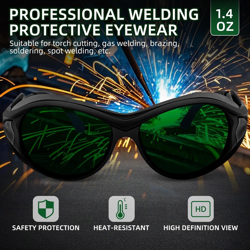 LADYPONYCSC Shade 6 Fixed Shade Welding Glasses - Wrap Around