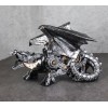 Ebros Gift Roaring Steampunk Silver Robotic Cyborg Winged Geared Clockwork