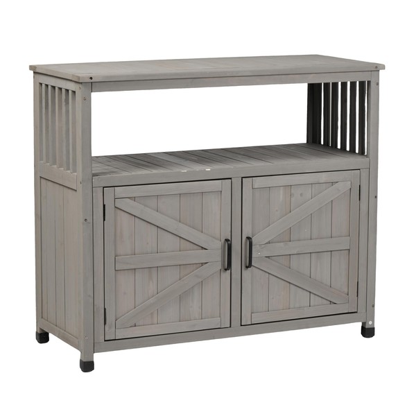 KEIKI 42 x 37 in Outdoor Storage Cabinet with 2