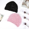 2Pcs Black Hair Nets Cap for Women Sleeping, Long Straight