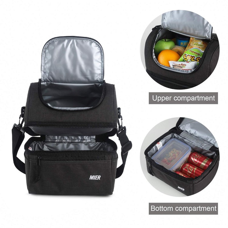 MIER Insulated Lunch Box Insulated Cool Tote Bag Lunch Kit
