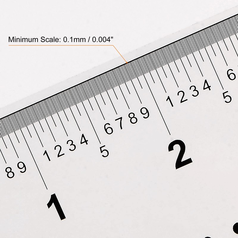 HARFINGTON Film Flexible Ruler, 4 Inch, 0.1mm Scale, PET Plastic