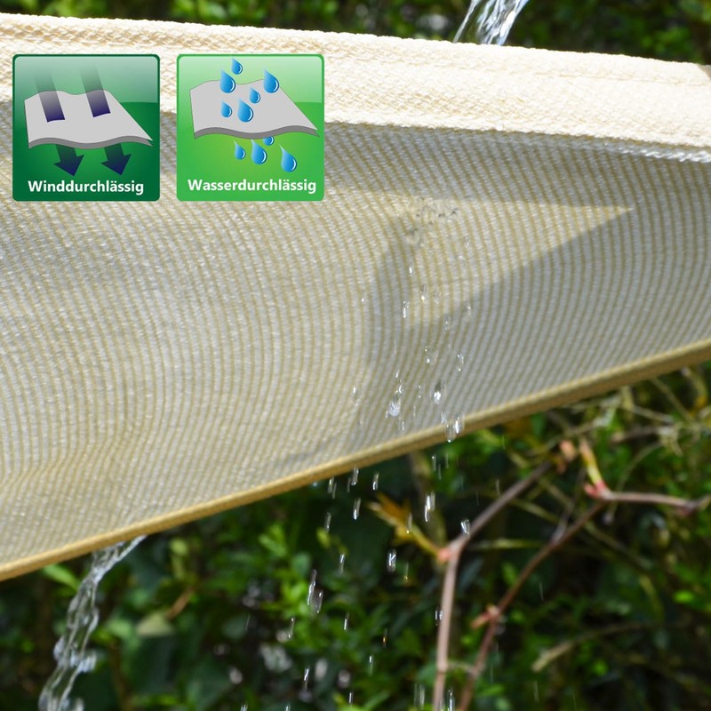 AMANKA 90% UV protection: rectangular sun sail, 1.5 x 2