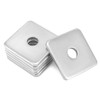 QWORK 50-Pack Galvanized Square Washers Plate – 1/2" ID, 2x2"