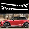 TOMALL 1 Pair 77.2'' Racing Checkered Flag Side Stripe Decals