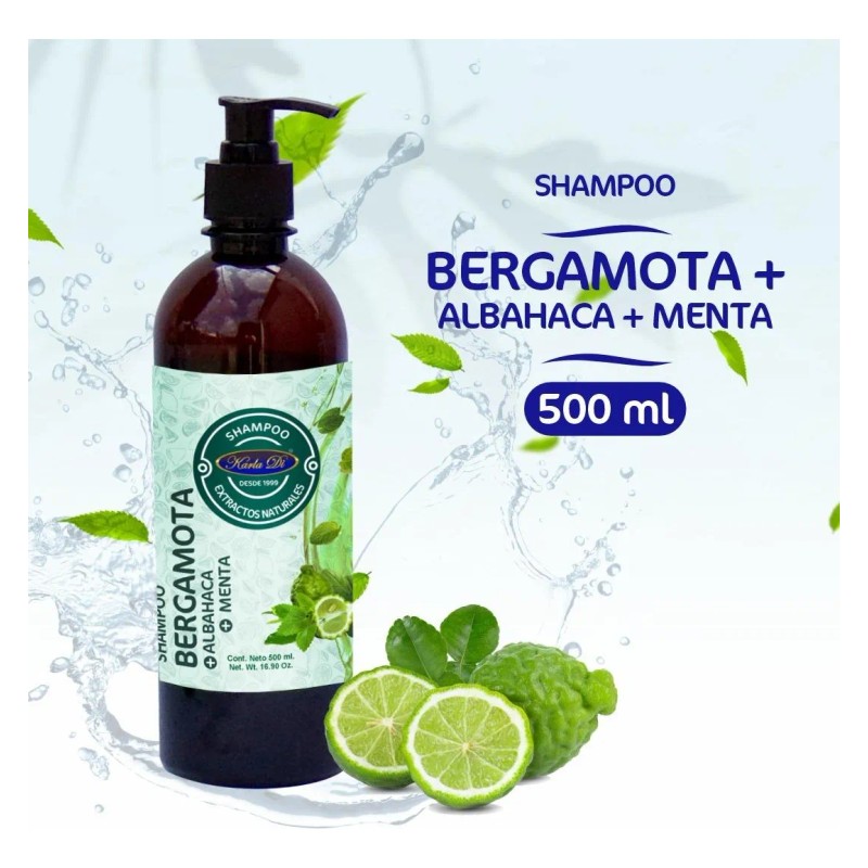 Karla Di: Shampoo de Bergamota, Albahaca Y Menta 500 ML