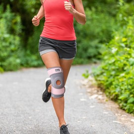 The Restored Knee Brace for Women - Adjustable Knee Brace Support - Knee Support for Running, Walking and Joint Pain Relief - Running Knee Support for Women - Runners Knee Brace - Pink