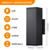 DAKAFUL Dimmable Wall Lights Outdoor 2 Packs, Integrated LED Square