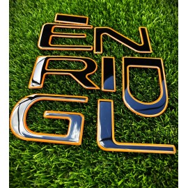 AUTOCARIMAGE RAISED TAILGATE LETTERS for RIDGELINE 2024 2025 GLOSSY ORANGE OUTLINE