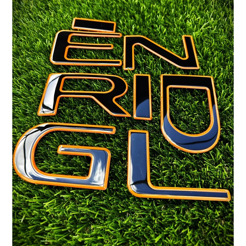 AUTOCARIMAGE RAISED TAILGATE LETTERS for RIDGELINE 2024 2025 GLOSSY ORANGE