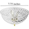 Evelots Ceiling Clip-on Light Bulb Shade-Lamp-Dome-Diamond Cut-Acrylic-Set/2