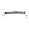IV Horse Elastic Curb Strap with Stainless steel links (Brown,